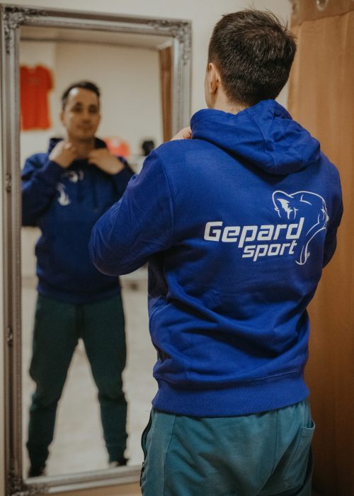 Mikina  s kapucňou GepardSport modrá